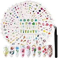 Pegatinas Uñas | Funpa 3D Pegatina Decoracion para las Uñas Decal de Calcomanías Autoadhesivas Diy Etiqueta de Uñas | 72…